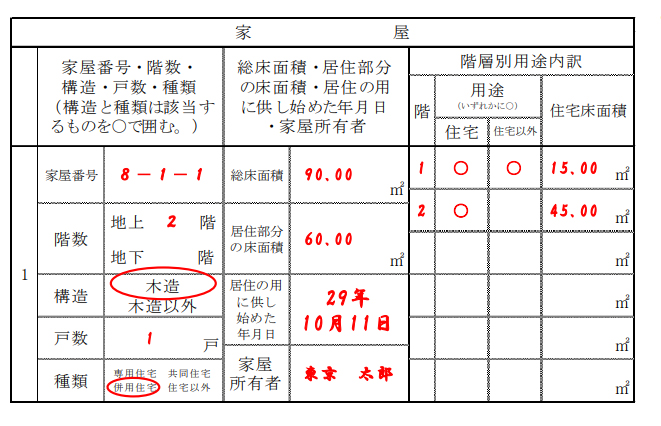 固資税の住宅用地等申告書の・・の画像